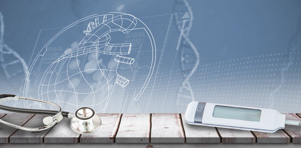 איור המראה את ההבדל בין תא בריא לתא המושפע מסוכרת.